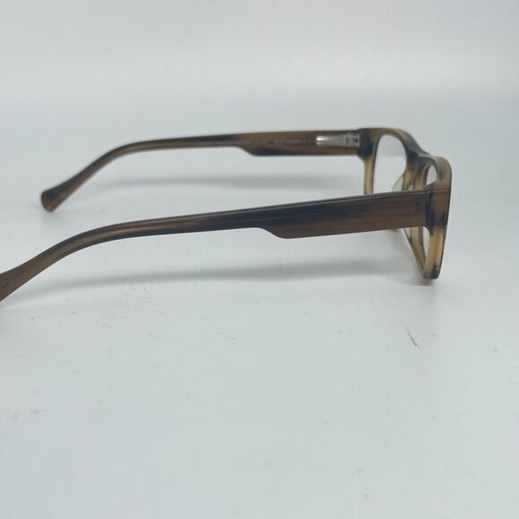 LUCKY BRAND Eyeglasses Frame D804 46-15-125 Matte Brown Horn Full Rim H16478 - Picture 4 of 7